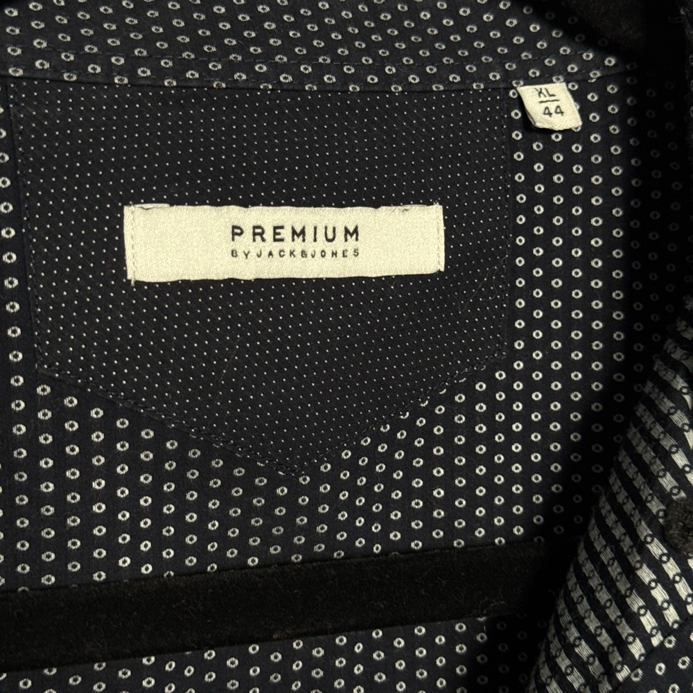 Jack & Jones Premium Navy Polka Dot Shirt